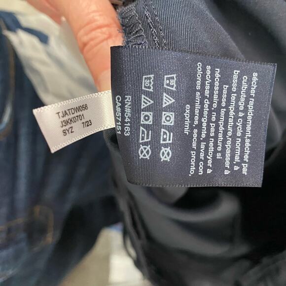 Tommy Hilfiger Pants Womens Size 2 Cary Capsule Cargo Navy Straight Wide Leg - Picture 9 of 9